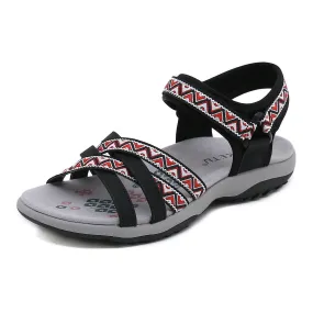 SIKETU | Cross Straps Print Summer Walking Sandals