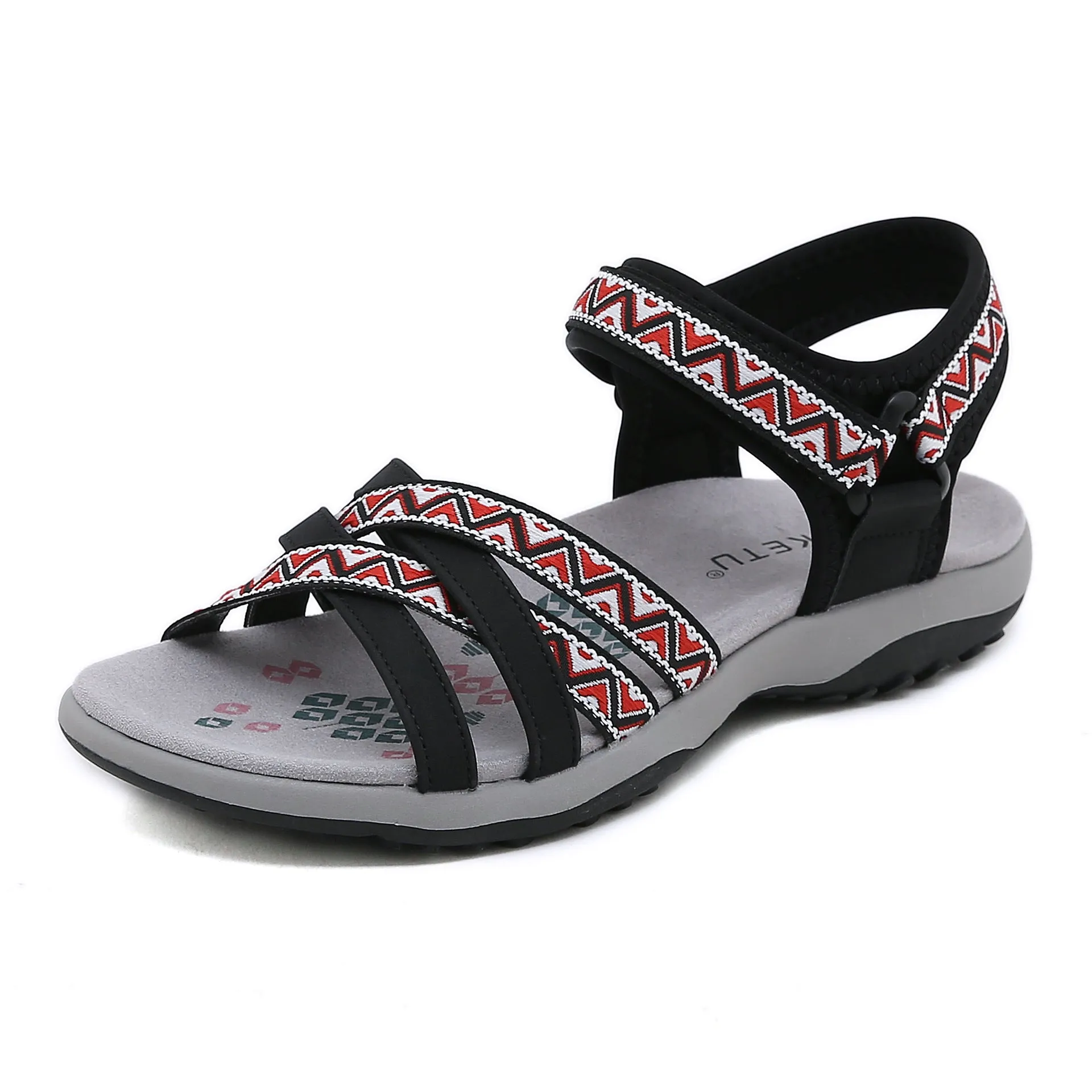 SIKETU | Cross Straps Print Summer Walking Sandals