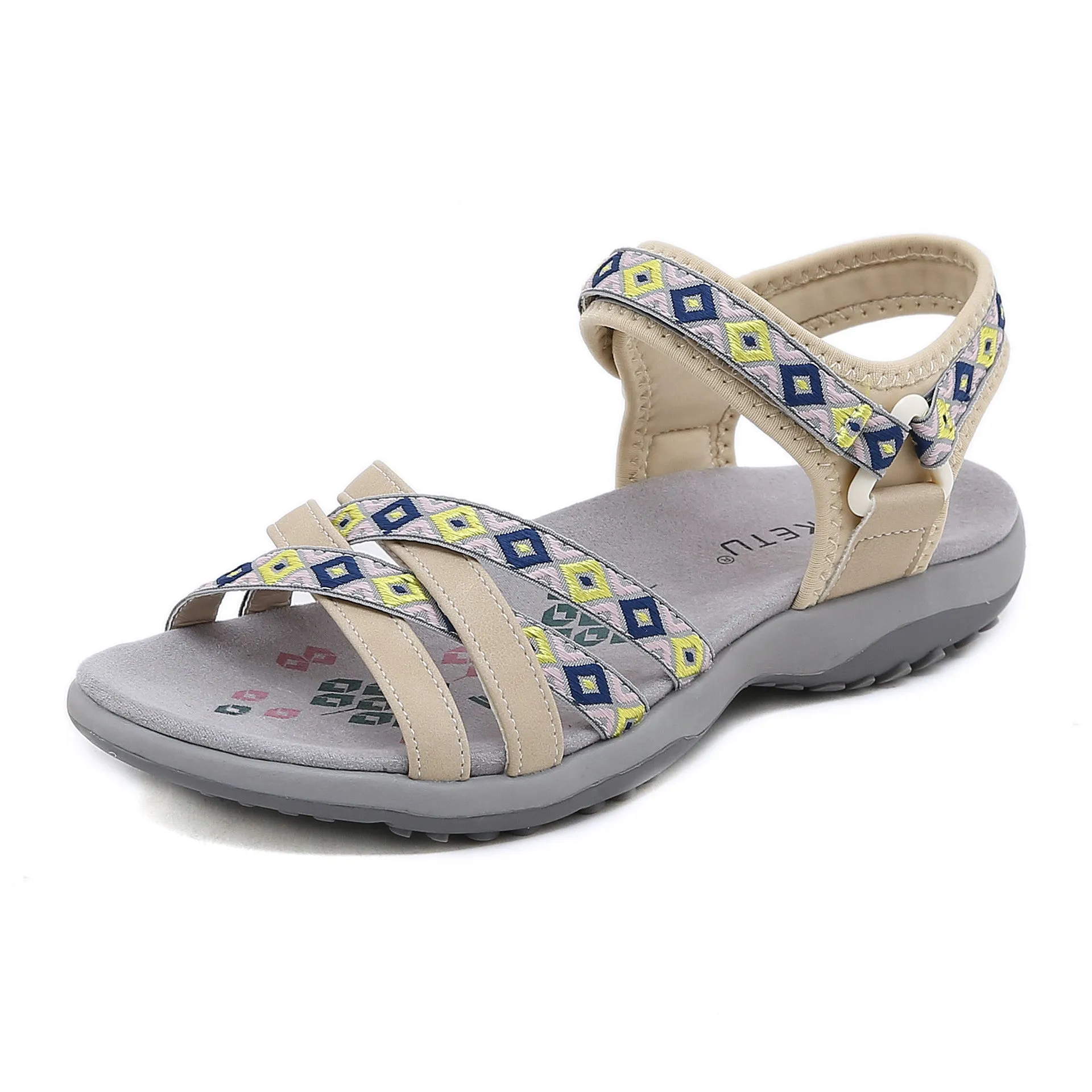SIKETU | Cross Straps Print Summer Walking Sandals