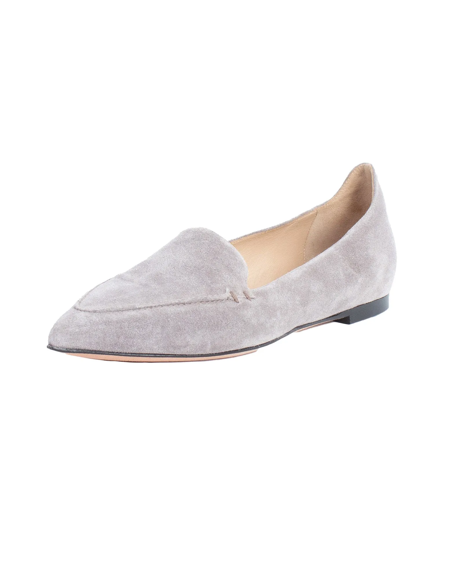 Suede Pointed Toe Loafers