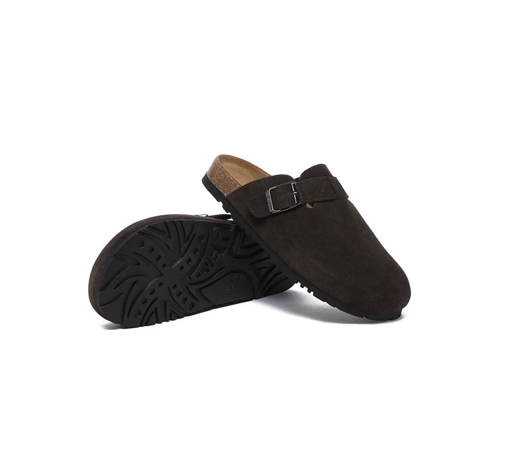 Unisex Adjustable Buckled Straps Slip-on Flat Sandal Slides Mason