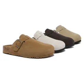 Unisex Adjustable Buckled Straps Slip-on Flat Sandal Slides Mason