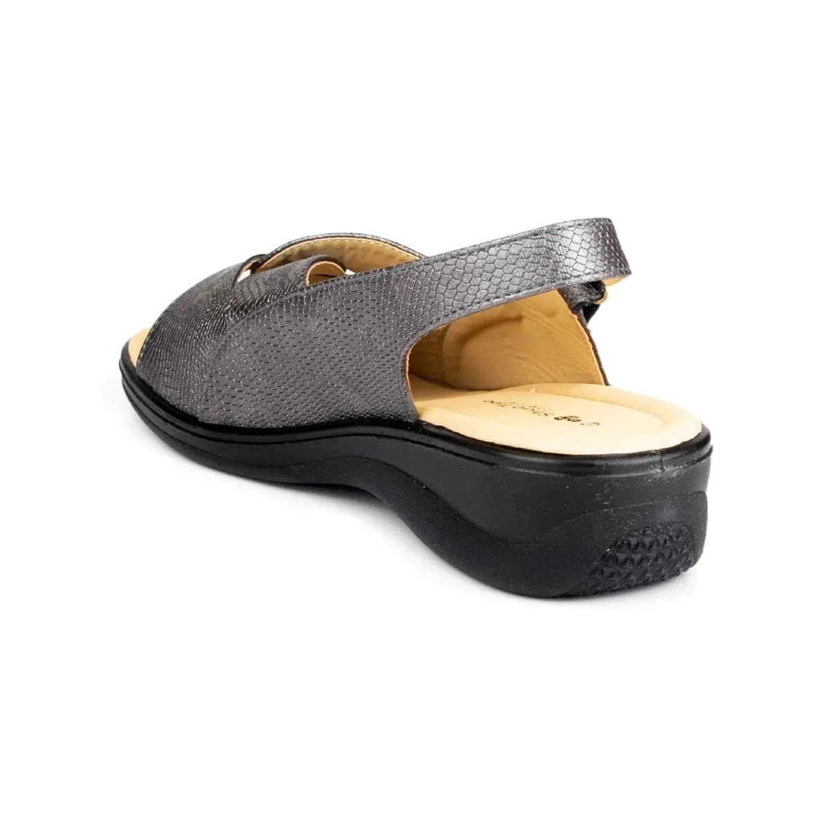 Womens Grey Comfort Sandal