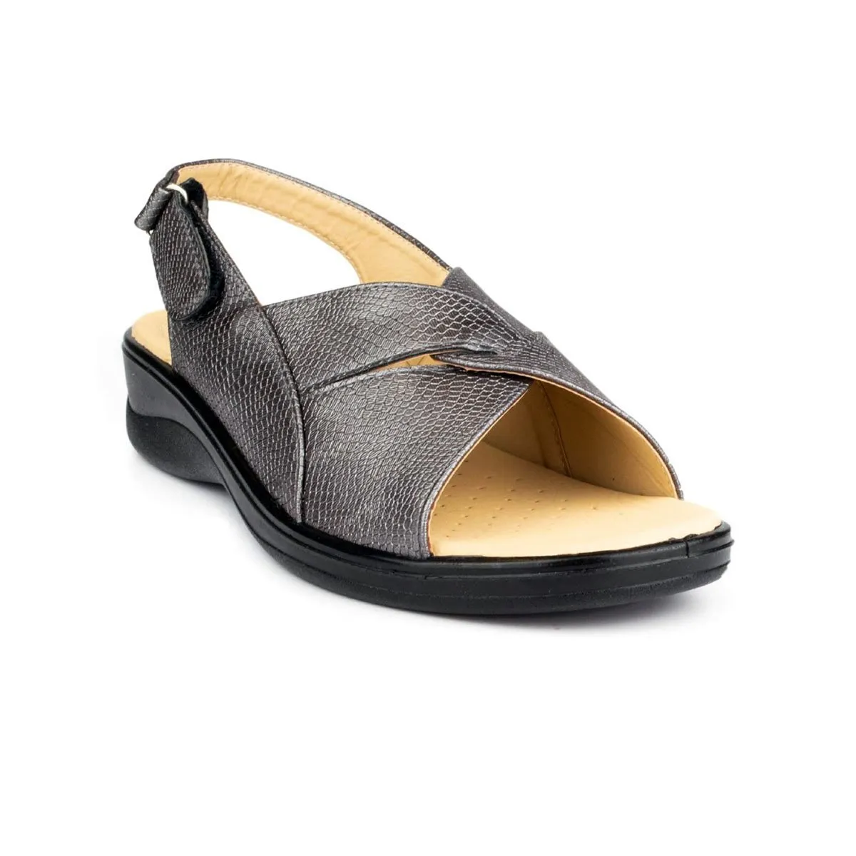 Womens Grey Comfort Sandal