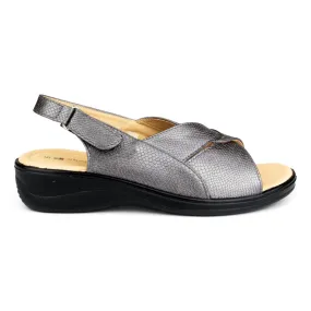 Womens Grey Comfort Sandal