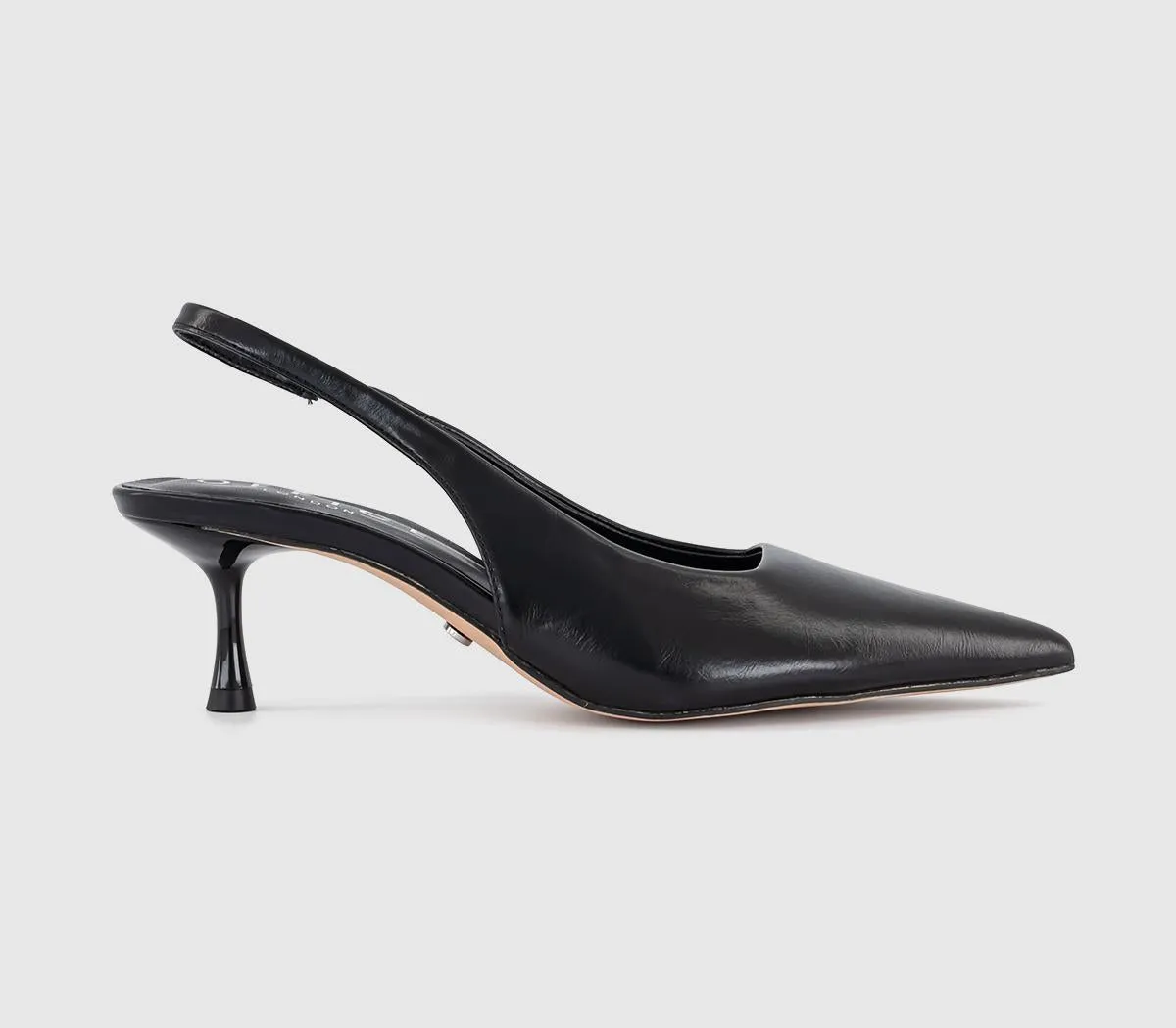 Womens OFFICE Madison Point Court Kitten Heels New Black